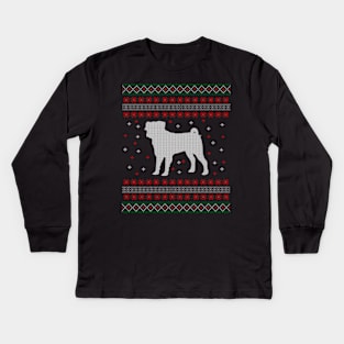 Pug Ugly Christmas Sweater Gift Kids Long Sleeve T-Shirt